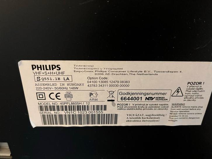 Philips 40PFL8605H/12 Full HD LED TV, Audio, Tv en Foto, Televisies, Gebruikt, LED, 100 cm of meer, Full HD (1080p), Philips, 100 Hz