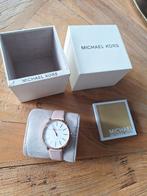 Michael Kors Horloge NIEUW met leren band vaste prijs 50,-, Sieraden, Tassen en Uiterlijk, Horloges | Dames, Leer, Staal, Polshorloge