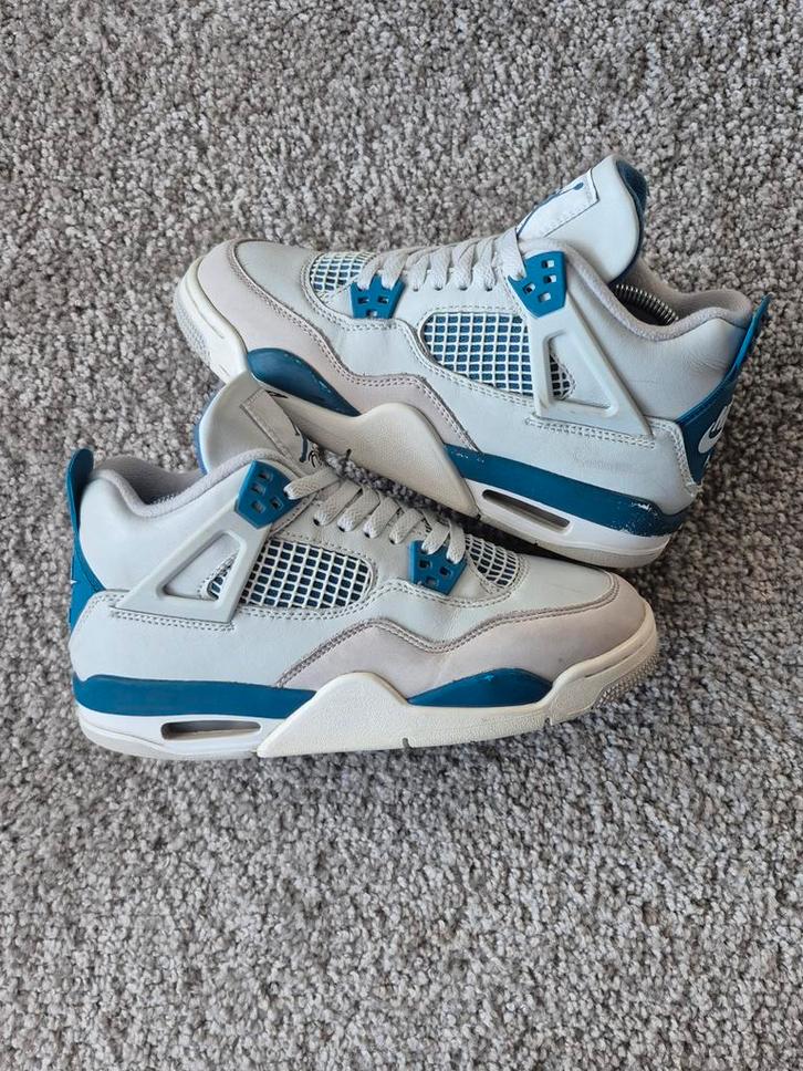 Jordan 4 Retro Military Blue (38), Kleding | Heren, Schoenen, Gedragen, Sneakers of Gympen, Wit, Ophalen of Verzenden