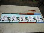 10 prachtige jugendstil wandtegels met hibiscus turquoise, Antiek en Kunst, Ophalen