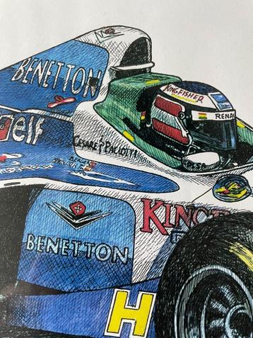 print Gerhard Berger Benetton F1 1996 beschikbaar voor biedingen