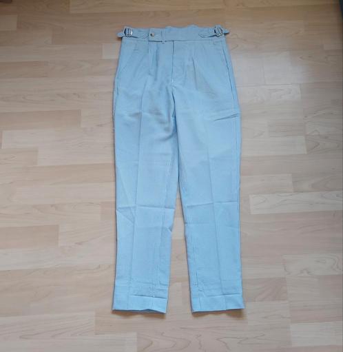 Blauw witte pantalon Hongkuan maat 36, Kleding | Dames, Broeken en Pantalons, Nieuw, Maat 36 (S), Blauw, Lang, Ophalen of Verzenden