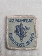 Borstpatch 42 Painfbat Limburgse Jagers, Ophalen of Verzenden, Landmacht, Nederland, Embleem of Badge