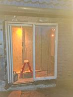 Hardhouten deurkozijn met zijlicht, Doe-het-zelf en Verbouw, Kozijnen en Schuifpuien, Deurkozijn, Ophalen of Verzenden, 150 tot 225 cm