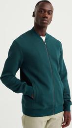 WE Fashion Heren bombervest met structuur MAAT L donkergroen, Maat 52/54 (L), Nieuw, Ophalen of Verzenden, WE Fashion