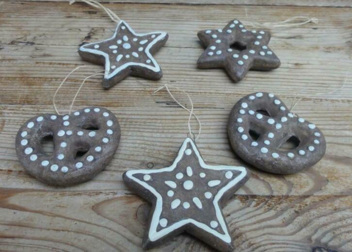 Krakelingen en sterren voor in de kerstboom, KERST, Diversen, Kerst, Gebruikt, Ophalen of Verzenden