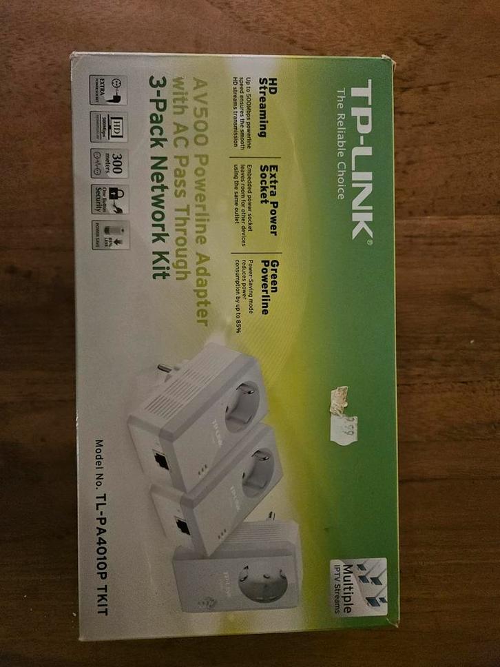 TP-Link AV500 Powerline Adapter 3-Pack, Computers en Software, Powerlines, Nieuw, Ophalen of Verzenden