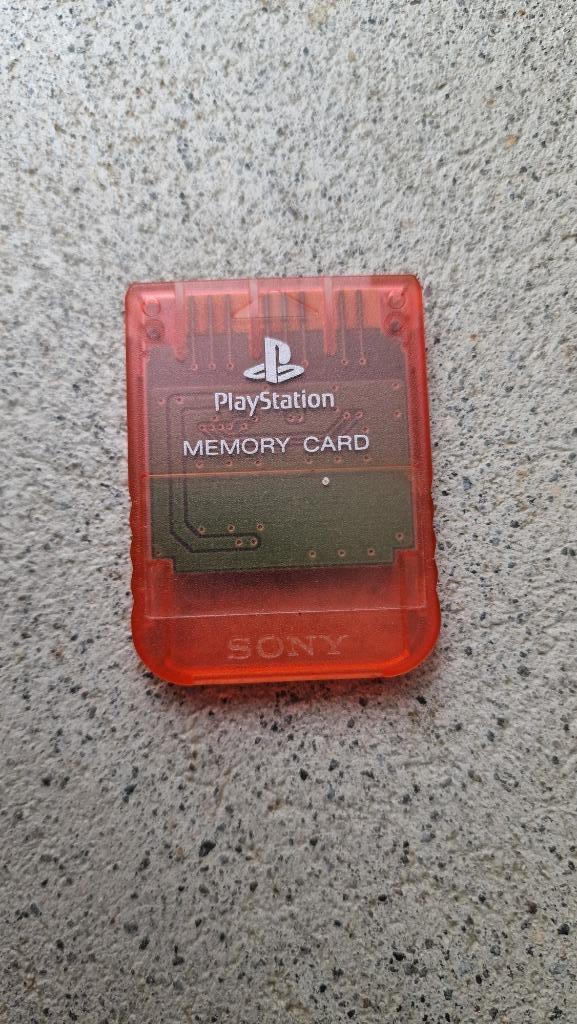 Playstation 1 Memorycard (Rood), Spelcomputers en Games, Spelcomputers | Sony PlayStation Consoles | Accessoires, Gebruikt, PlayStation 1