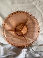 2 rosaline 3-vaks schalen jaren’50, Antiek en Kunst, Ophalen of Verzenden