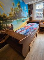 Complete kinderkamer..., Huis en Inrichting, Slaapkamer | Bedden, Overige maten, Eenpersoons, Bruin, Zo goed als nieuw