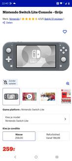 Nintendo Switch Lite grijs, Ophalen of Verzenden, Grijs, Zo goed als nieuw
