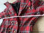 Prachtige rode mix tartan geruite trenchcoat Mac S/M, Verzenden, Nieuw, Nvt, Nvt