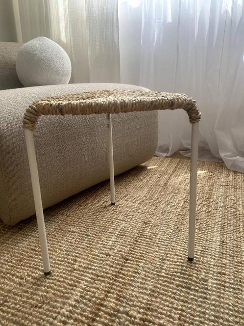 IKEA JUTEBODA Kruk, naturel/wit, Huis en Inrichting, Krukjes, Zo goed als nieuw, IJzer, Ophalen