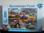 Ravensburger puzzel 100 stukjes , bouwvoertuigen NIEUW, Ophalen of Verzenden, Minder dan 500 stukjes, Nieuw, Legpuzzel