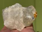 Bergkristal met Limoniet cluster uit Brazilië mineralen, Ophalen of Verzenden, Mineraal
