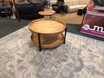 Salontafel mangohout/metaal Ø70cm Direct/Leverbaar, Ophalen, 50 tot 100 cm, Rond, Nieuw