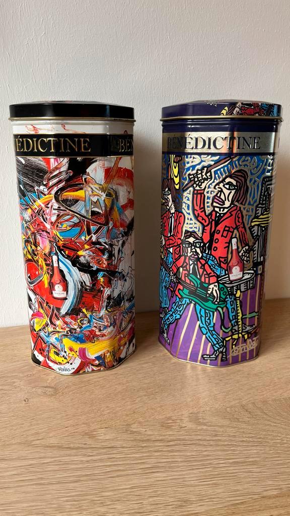 limited edition verzamel blikken Bénédictine, Verzamelen, Blikken, Gebruikt, Overige, Overige merken, Ophalen of Verzenden