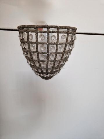Chique vintage wandlamp met draad en kristallen hollywood  beschikbaar voor biedingen