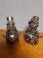 Steampunk setje kat en uil, Ophalen of Verzenden