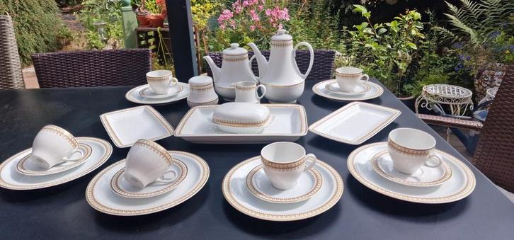 Ontbijt koffie theeservies Mosa Pieter Stockmans Symphonie, Antiek en Kunst, Antiek | Servies compleet, Ophalen of Verzenden