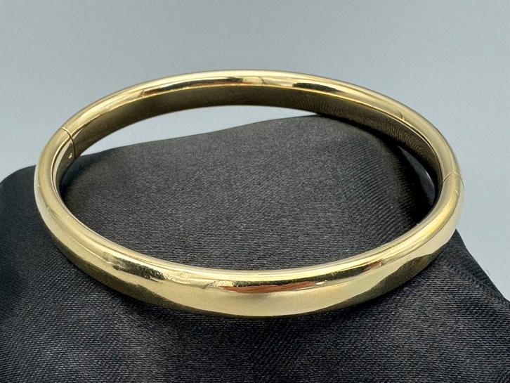 14 kt. geelgouden slavenarmband, Sieraden, Tassen en Uiterlijk, Armbanden, Zo goed als nieuw, Goud, Ophalen of Verzenden