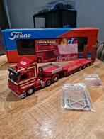 Scania 143M V8 + Semi Dieplader Tekno 1:50, Hobby en Vrije tijd, Modelauto's | 1:50, Verzenden, Zo goed als nieuw, Bus of Vrachtwagen