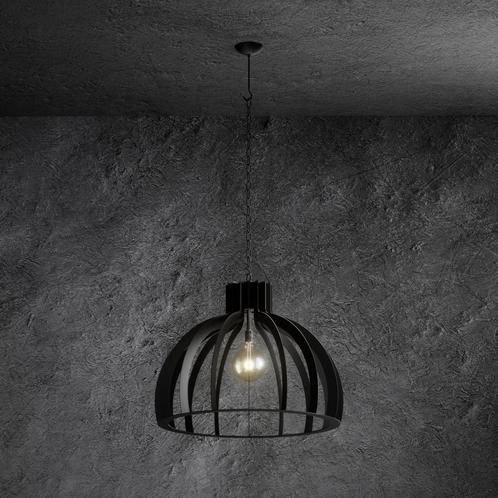Hanglamp 'Catania' Round, Matt Black, Huis en Inrichting, Lampen | Hanglampen, Zo goed als nieuw, 75 cm of meer, Ophalen