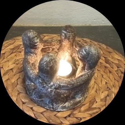 Mexicaanse Vriendenkring 4 personen Circle of Friends, Huis en Inrichting, Woonaccessoires | Schalen en Manden, Rond, Riet, Ophalen of Verzenden