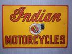 Indian motor reclame bord metaal, Verzamelen, Reclamebord, Gebruikt, Ophalen of Verzenden