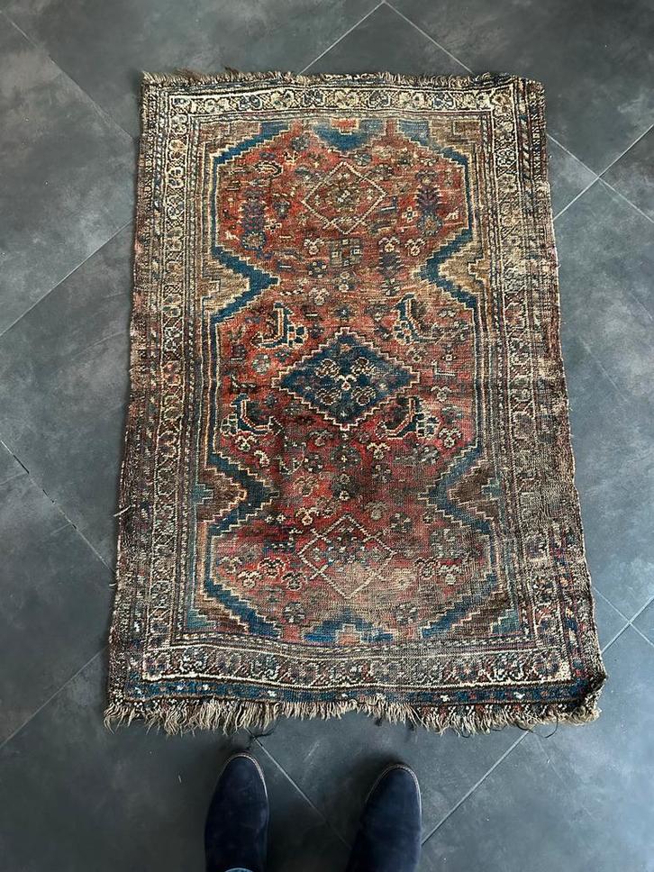 Prachtig oud Perzisch tapijt 130x85, Huis en Inrichting, Stoffering | Tapijten en Kleden, Gebruikt, 50 tot 100 cm, 100 tot 150 cm