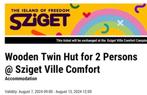 2x Sziget Full Festival VIP pass (+EXTRA’S), Tickets en Kaartjes, Meerdaags, Twee personen