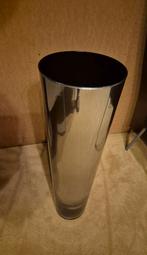 Vaas zilver/zwart 60cm hoog, Huis en Inrichting, Woonaccessoires | Vazen, Ophalen, 50 tot 75 cm, Zwart, Glas