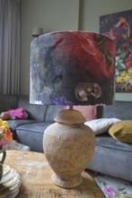 Schemerlamp met kap, Huis en Inrichting, Lampen | Tafellampen, Ophalen of Verzenden, Gebruikt, Landelijk, 50 tot 75 cm