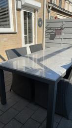 Tuinset antraciet, Tuin en Terras, Tuintafels, Ophalen, Gebruikt, Rechthoekig, Aluminium