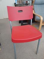 Stoel rood Herman Ikea  - zgan, Huis en Inrichting, Stoelen, Ophalen, Zo goed als nieuw, Eén, Metaal