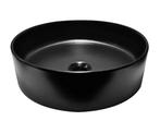 Wiesbaden Link waskom rond 40x40x14.5cm keramiek mat zwart!, Ophalen, Hoogslaper, 180 cm, 200 cm