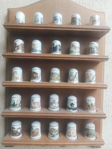 Vingerhoedjes van Fine Bone China porselein  dieren WWF 1981 beschikbaar voor biedingen