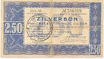 Nederland 2,5 Gulden 1938 Zilverbon met Duitse stempel