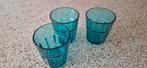 3 kleine blauwe pokal glazen IKEA, Ophalen, Glas of Glazen, Overige stijlen, Glas