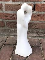Betonbeeld man en vrouw trouwen wit, Tuin en Terras, Ophalen, Gebruikt, Hout