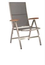 goed onderhouden RVS tuinstoel., Tuin en Terras, Tuinstoelen, Ophalen of Verzenden, Gebruikt, Rvs