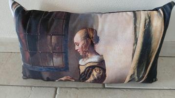 sierkussen Vermeer Meisje leest een brief bij het raam NIEUW beschikbaar voor biedingen