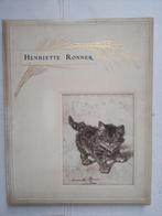 Oud Album Henriette Ronner Knip hare kunst gravures katten, Antiek en Kunst, Verzenden