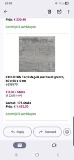 Excluton terrastegel 60x60x4, Ophalen, 60 cm of meer, Nieuw, 10 m² of meer