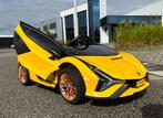 Lamborghini SIAN geel 12V – Afst – Leder – Rubberband, Ophalen of Verzenden, Nieuw