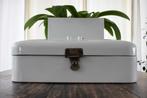 Emaille witte broodtrommel vintage retro, Ophalen of Verzenden