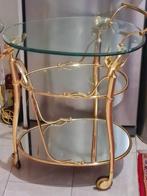 Messing bladgoud theewagen, Ophalen of Verzenden