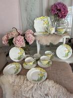 Daffodils Royal Stafford antiek narcissen servies, Verzilverd, Ophalen of Verzenden, Zo goed als nieuw, Porselein