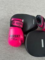 Kinder bokshandschoenen roze met stootkussen, Sport en Fitness, Boksen, Ophalen of Verzenden, Zo goed als nieuw, Bokshandschoenen