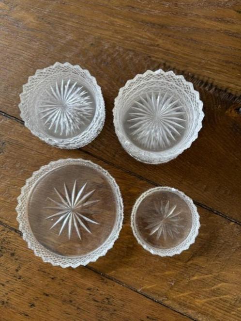 Diverse Antieke Wilhelmina Kristallen onderzetters, Antiek en Kunst, Antiek | Glas en Kristal, Ophalen of Verzenden